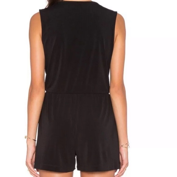 BCBGeneration Black Surplice Romper S - Picture 3 of 10